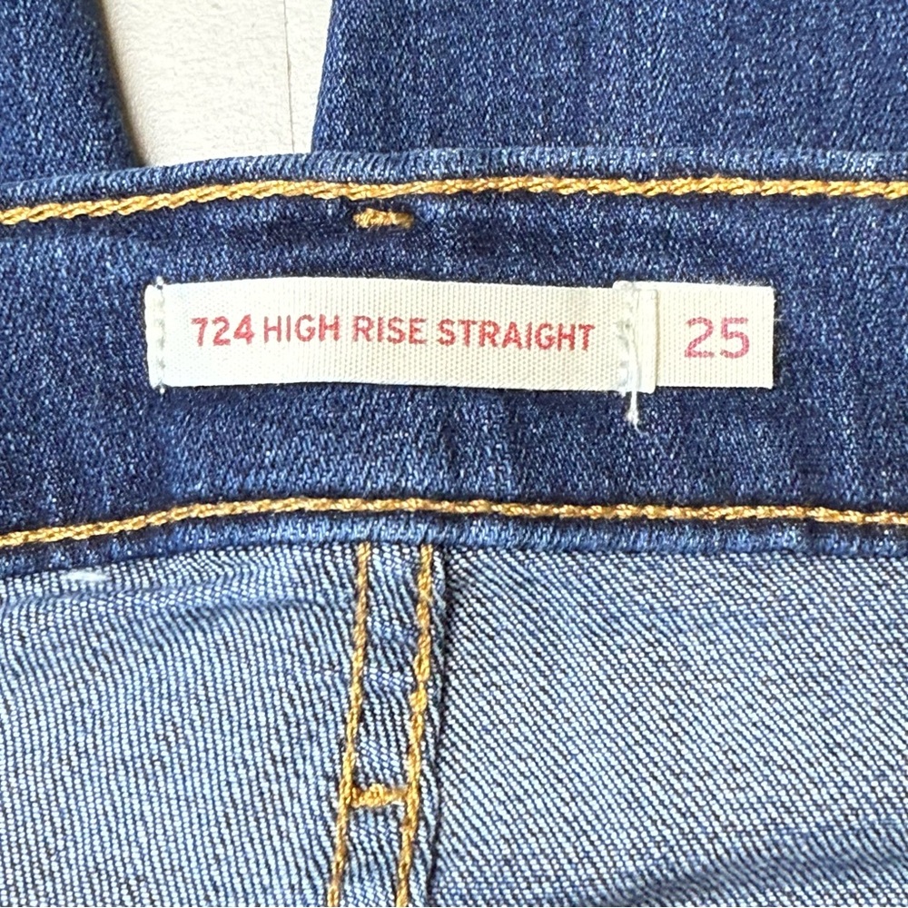 Levi's High Rise straight Dark Blue Women's Jeans - Picture 5 of 6